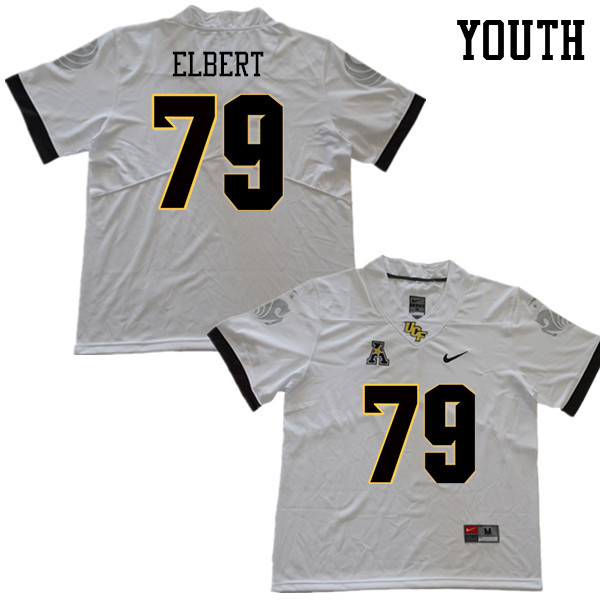 Youth #79 Trevor Elbert UCF Knights College Football Jerseys Sale-White - Click Image to Close
